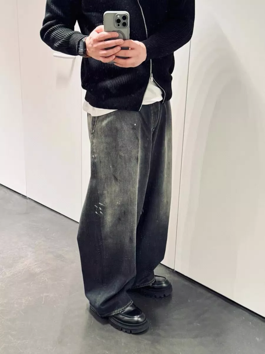 노브랜드 핸드 페인팅 워싱 배기 데님 팬츠 상세 이미지 23