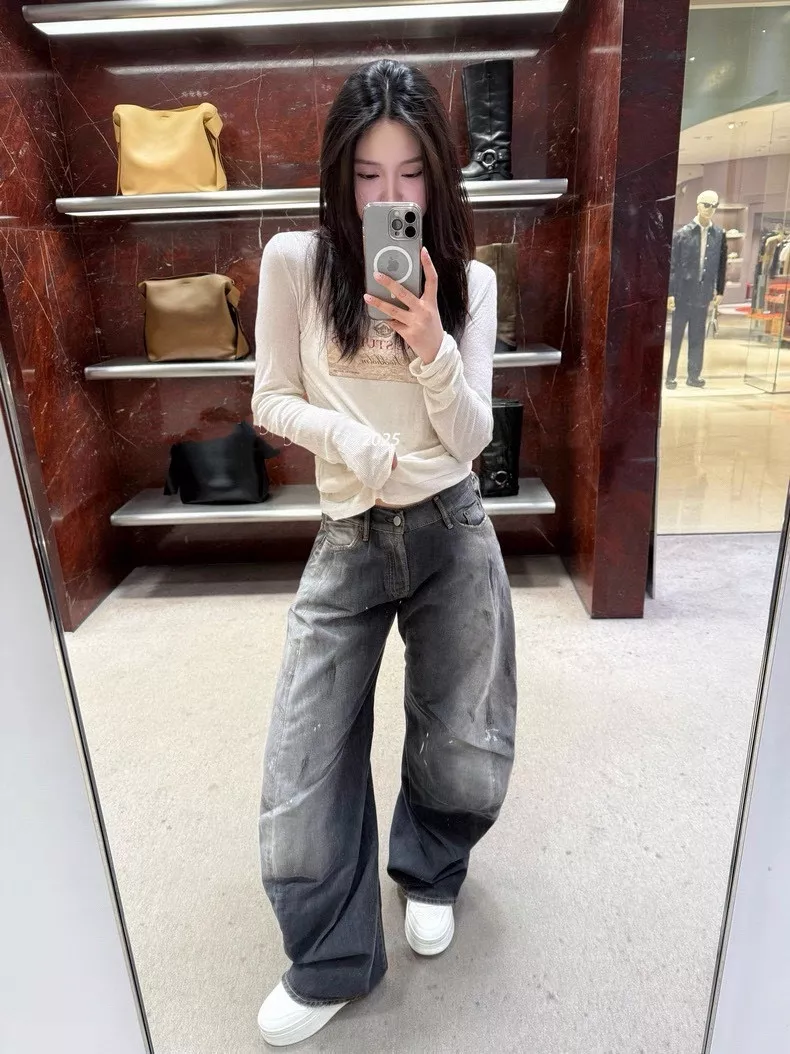 노브랜드 핸드 페인팅 워싱 배기 데님 팬츠 상세 이미지 32
