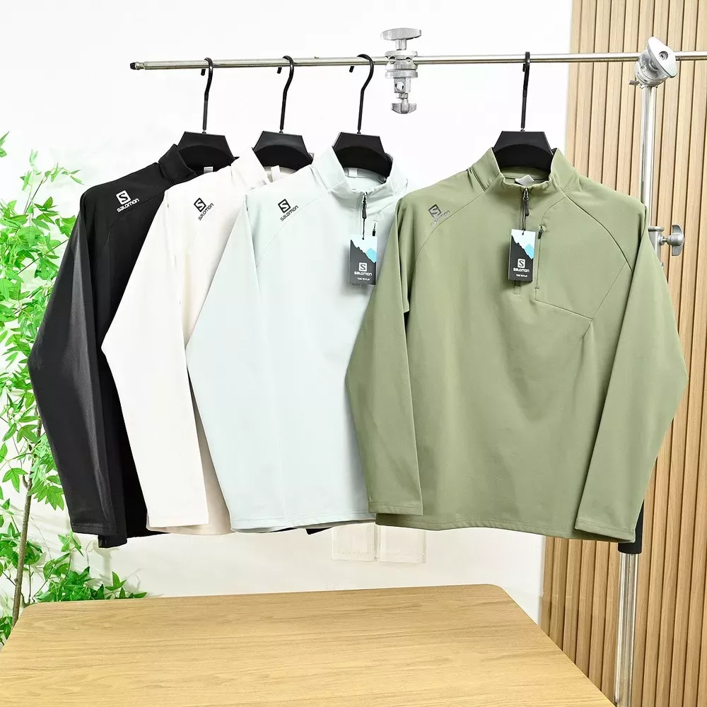 살로몬 반집업 기모 긴소매 티셔츠