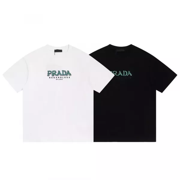 프라다 젤리 로고 프린트 반소매 티셔츠