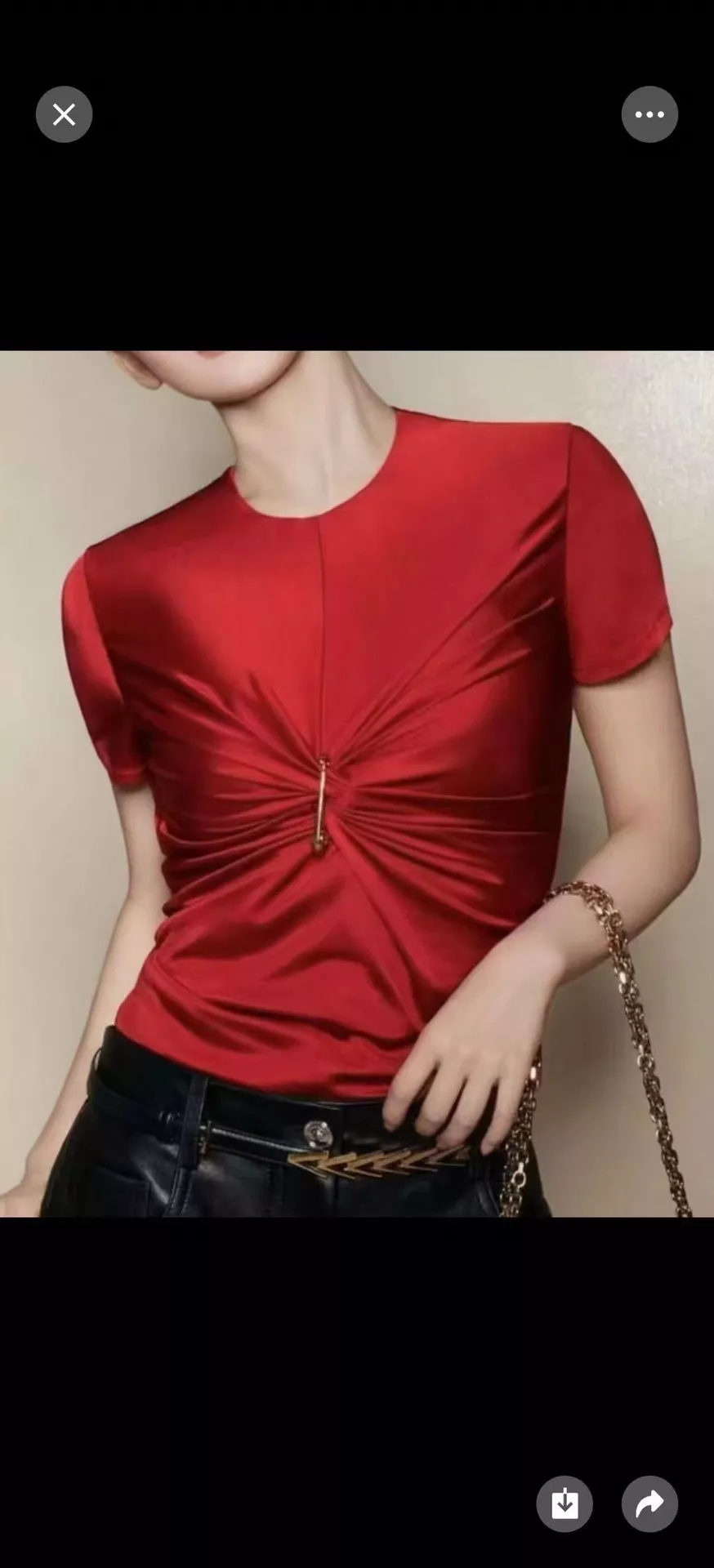 베르사체 메두사 핀 셔링 슬림 반소매 상의 상세 이미지 15