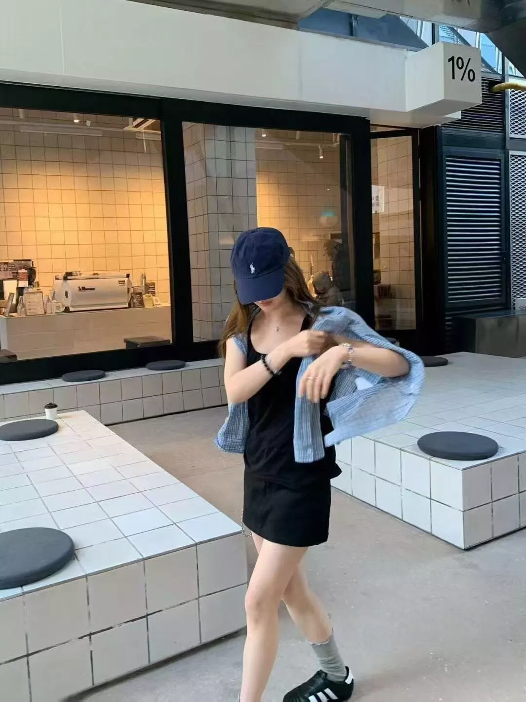 프라다 삼각 자수 패치 코튼 이너 나시 상세 이미지 18