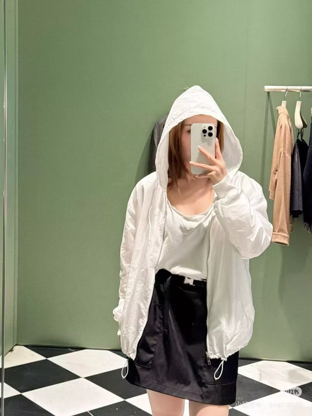 프라다 안전 버클 벨트 나일론 쇼트 스커트 상세 이미지 20