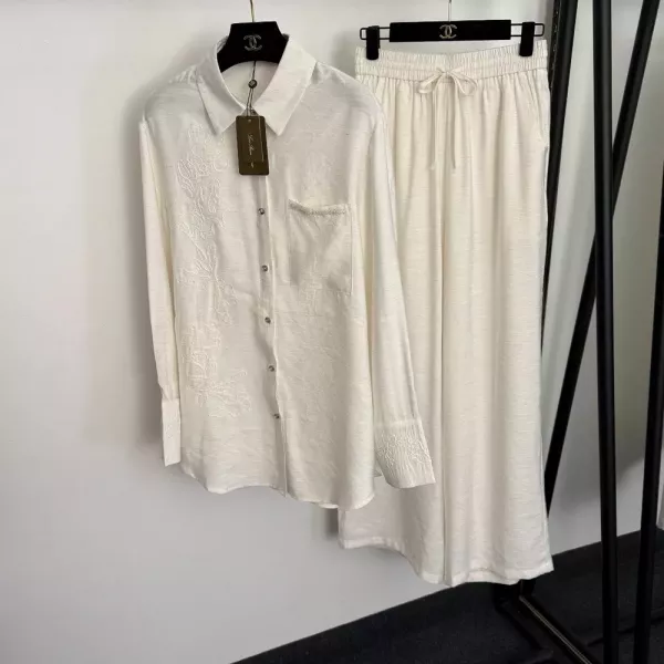 로로피아나 린넨 셔츠 와이드 팬츠 세트