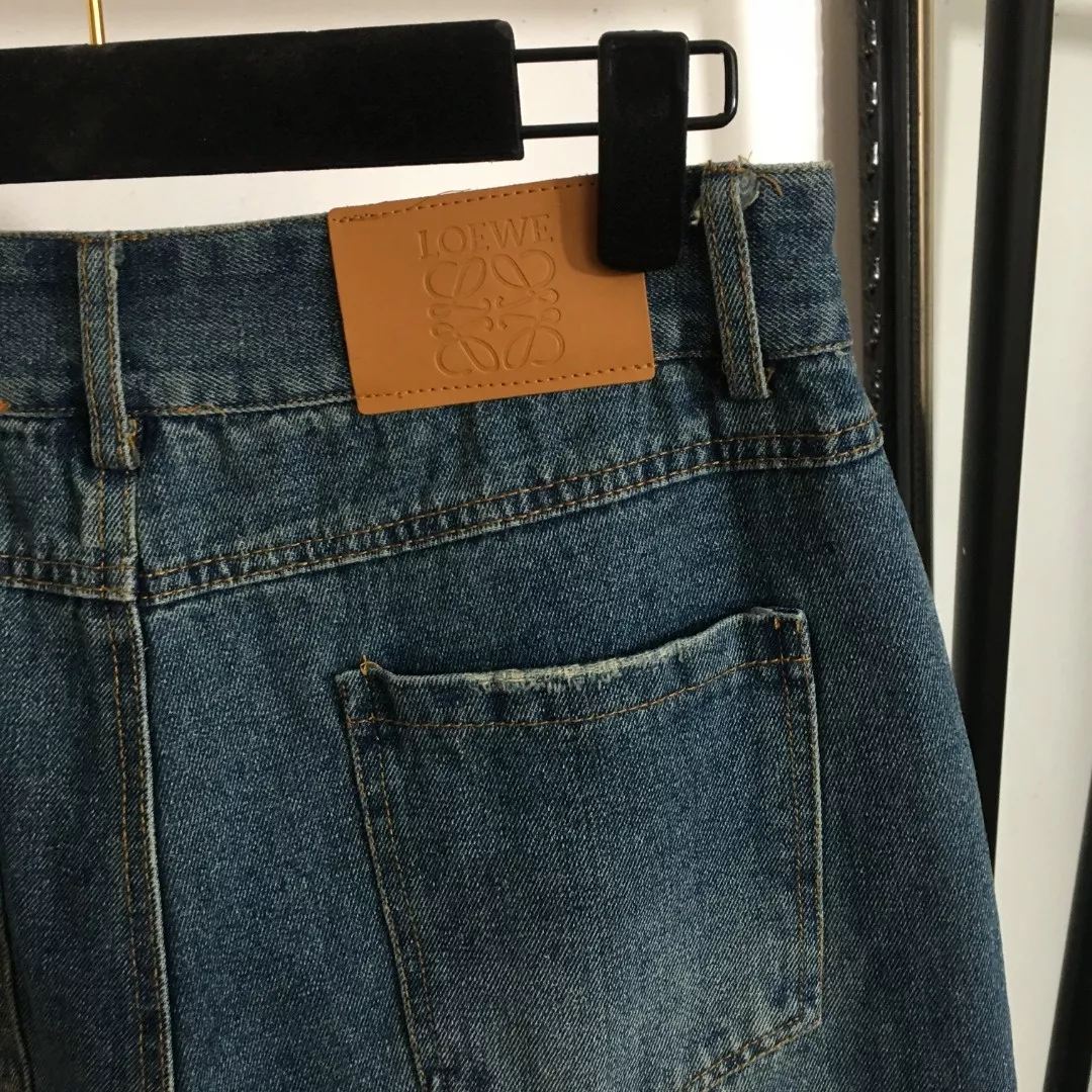 로에베 로고 프린트 와이드 데님 팬츠 상세 이미지 8