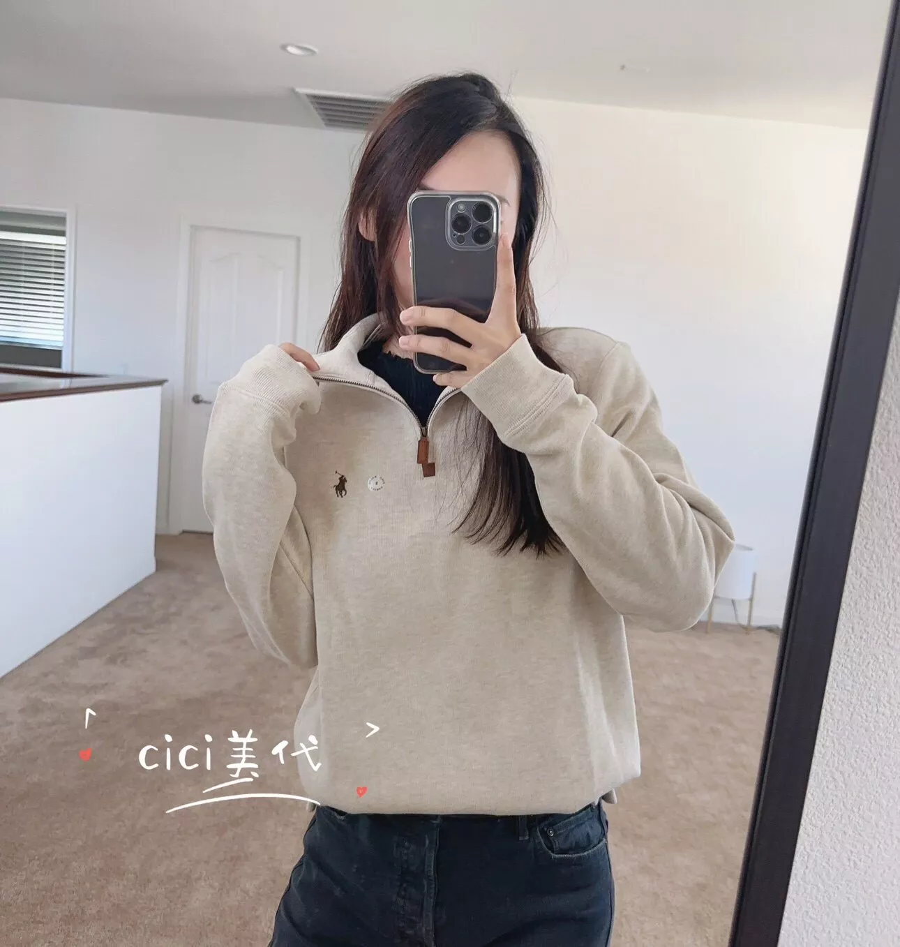 랄프로렌 하프집업 카라 긴소매 상의 상세 이미지 18