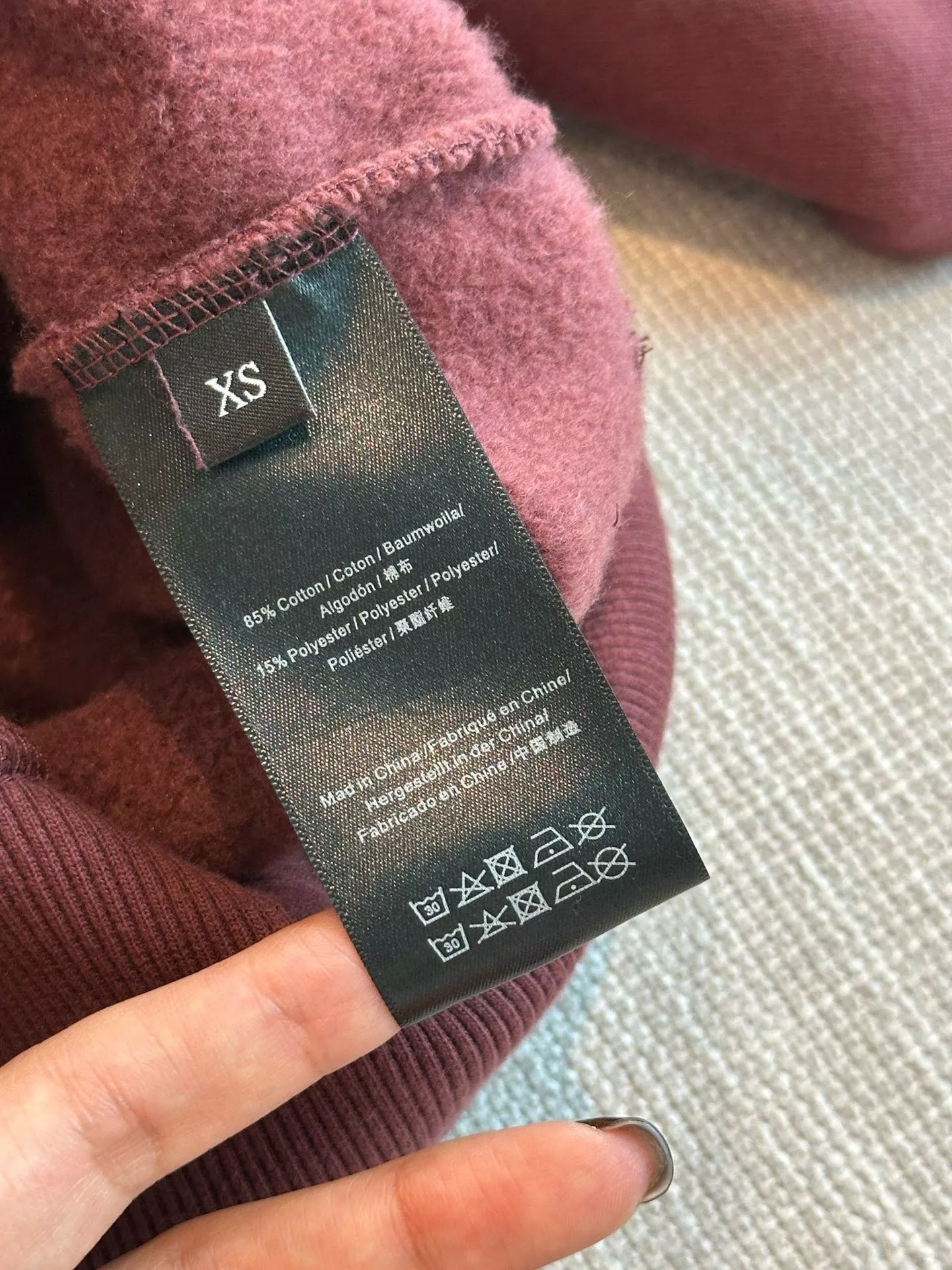 애니빙 빈티지 레터링 기모 맨투맨 상세 이미지 9