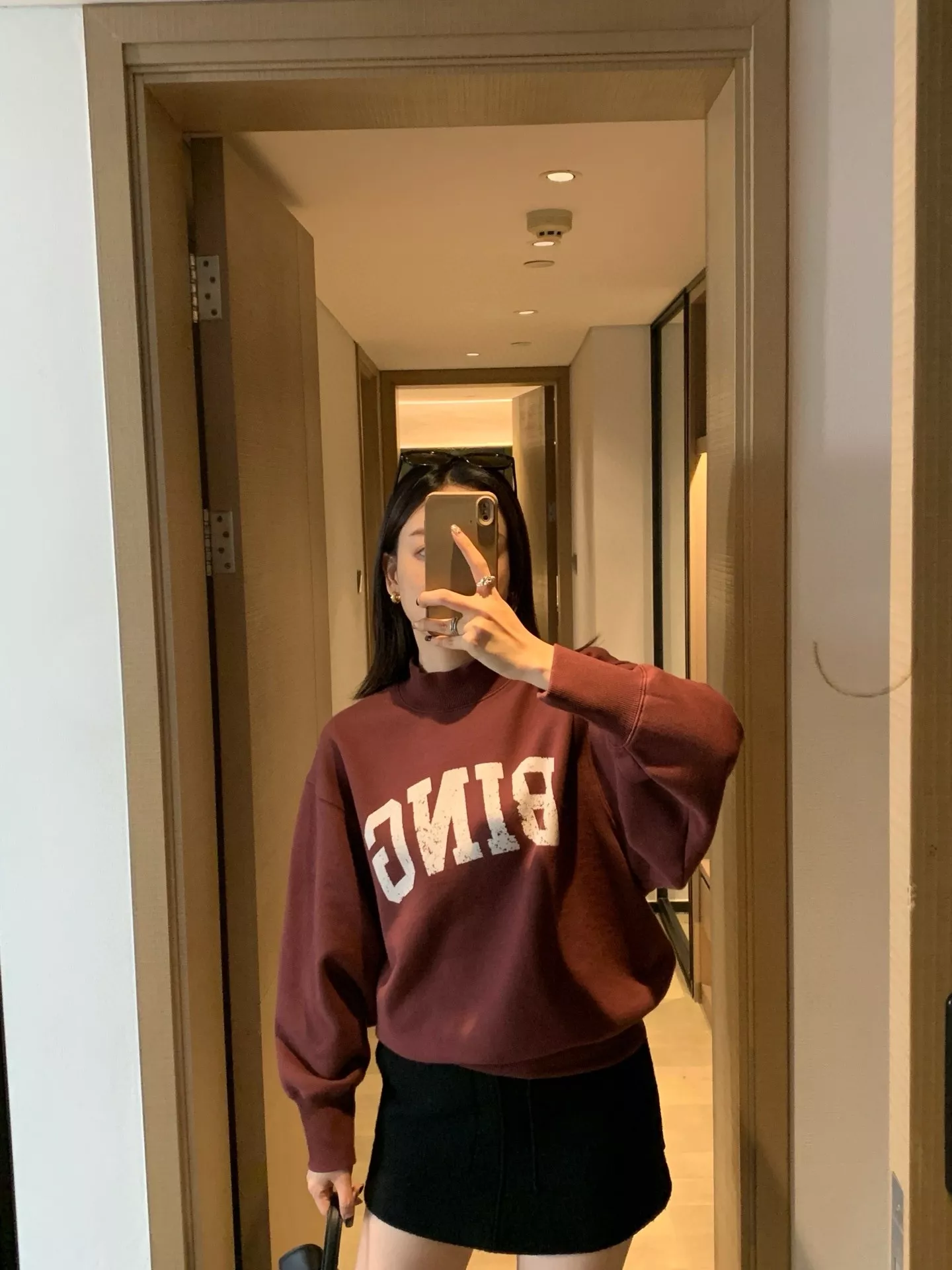 애니빙 빈티지 레터링 기모 맨투맨 상세 이미지 26