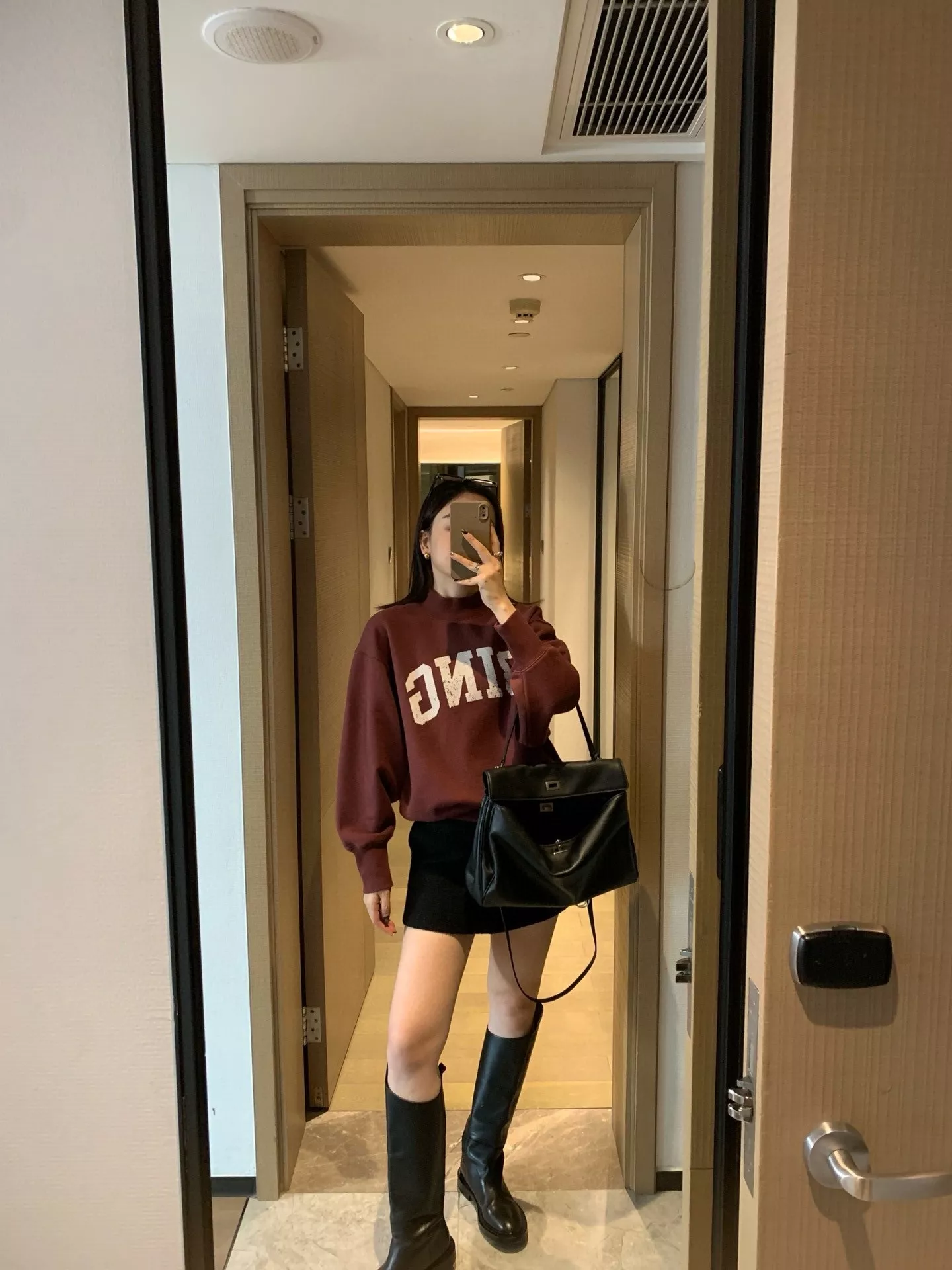 애니빙 빈티지 레터링 기모 맨투맨 상세 이미지 20