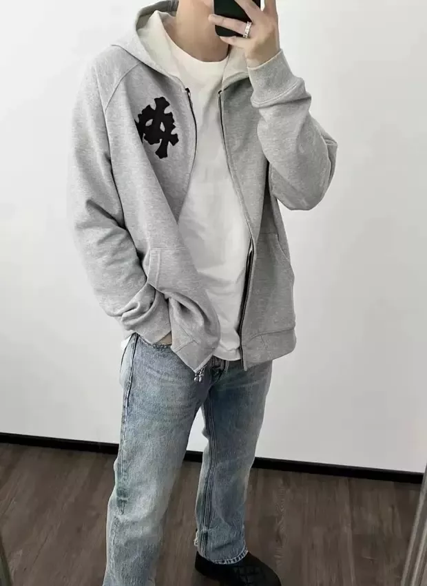 크롬하츠 십자가 패치 집업 아우터 상세 이미지 17