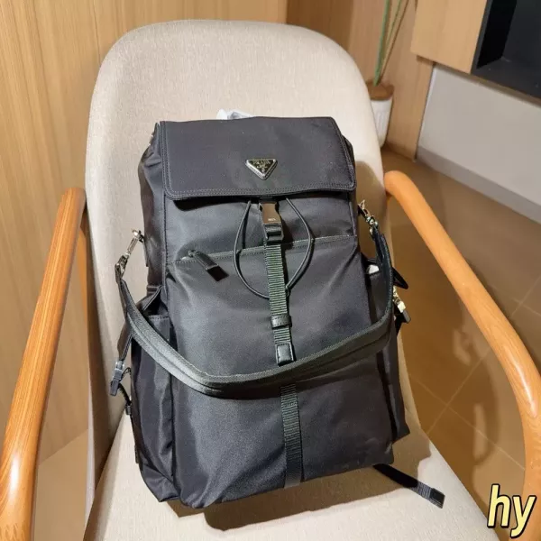 프라다 나일론 방수 원단 더블 숄더 백