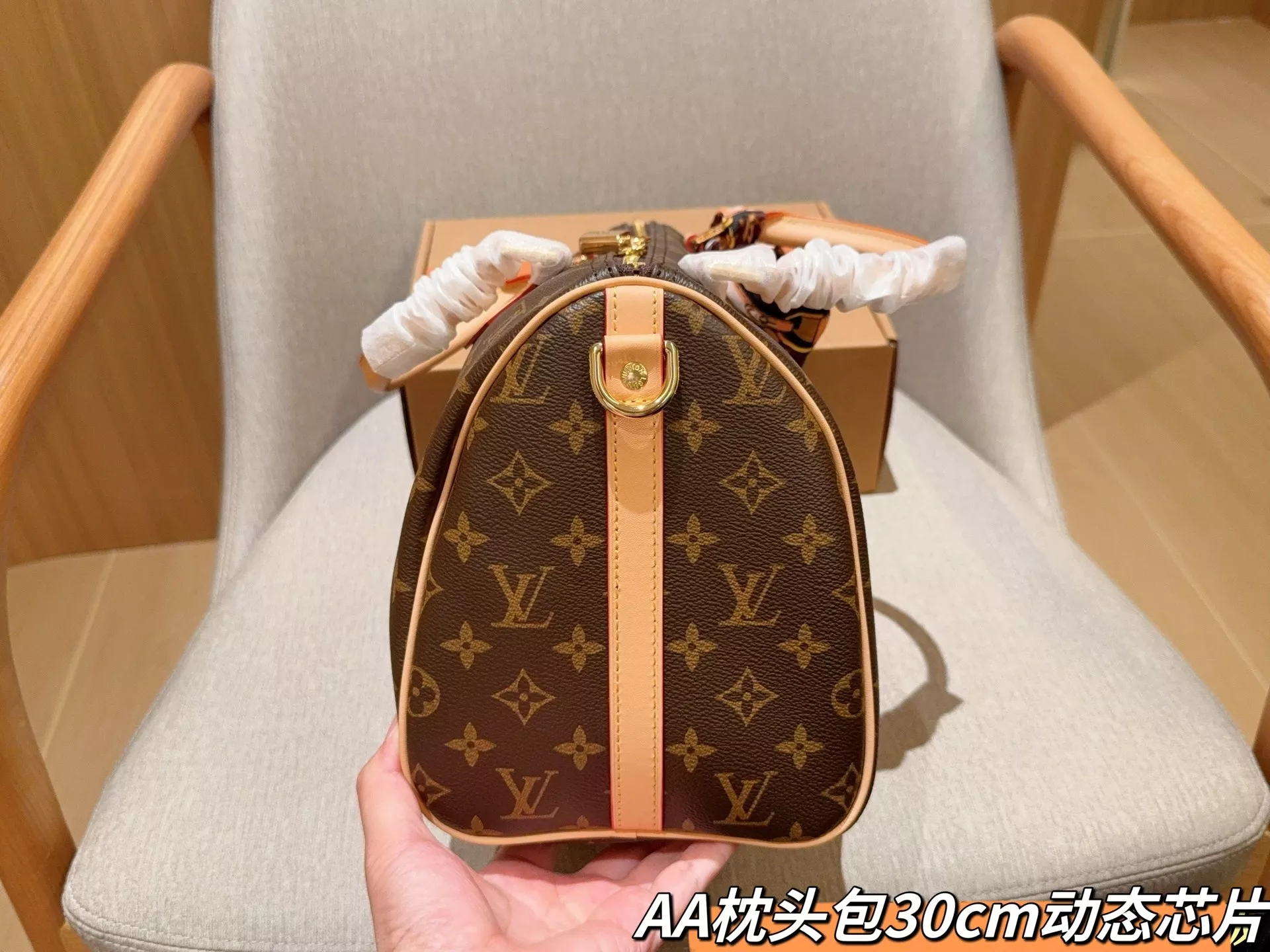 루이비통 스피디 30 모노그램 핸드백 상세 이미지 5