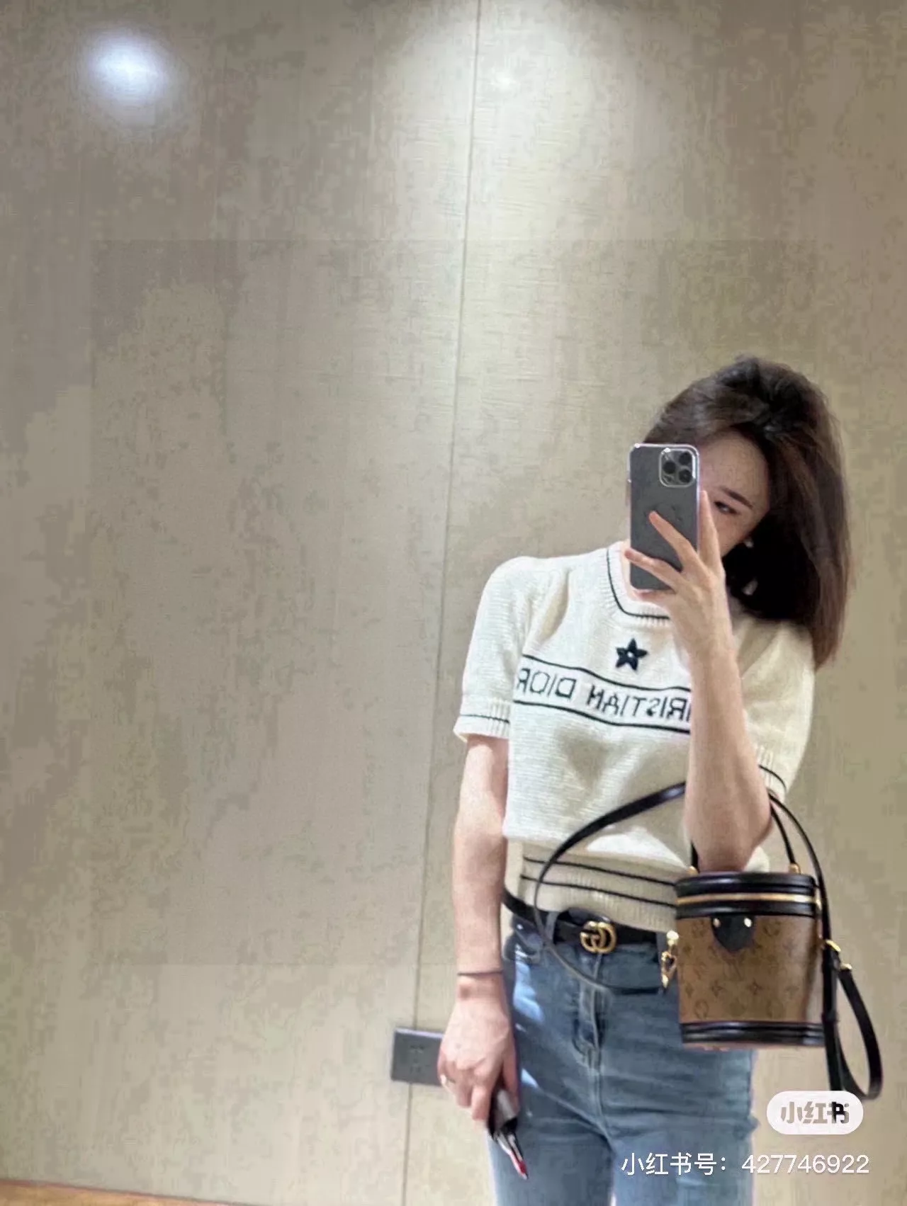 루이비통 모노그램 원통형 드로우스트링 백 상세 이미지 12