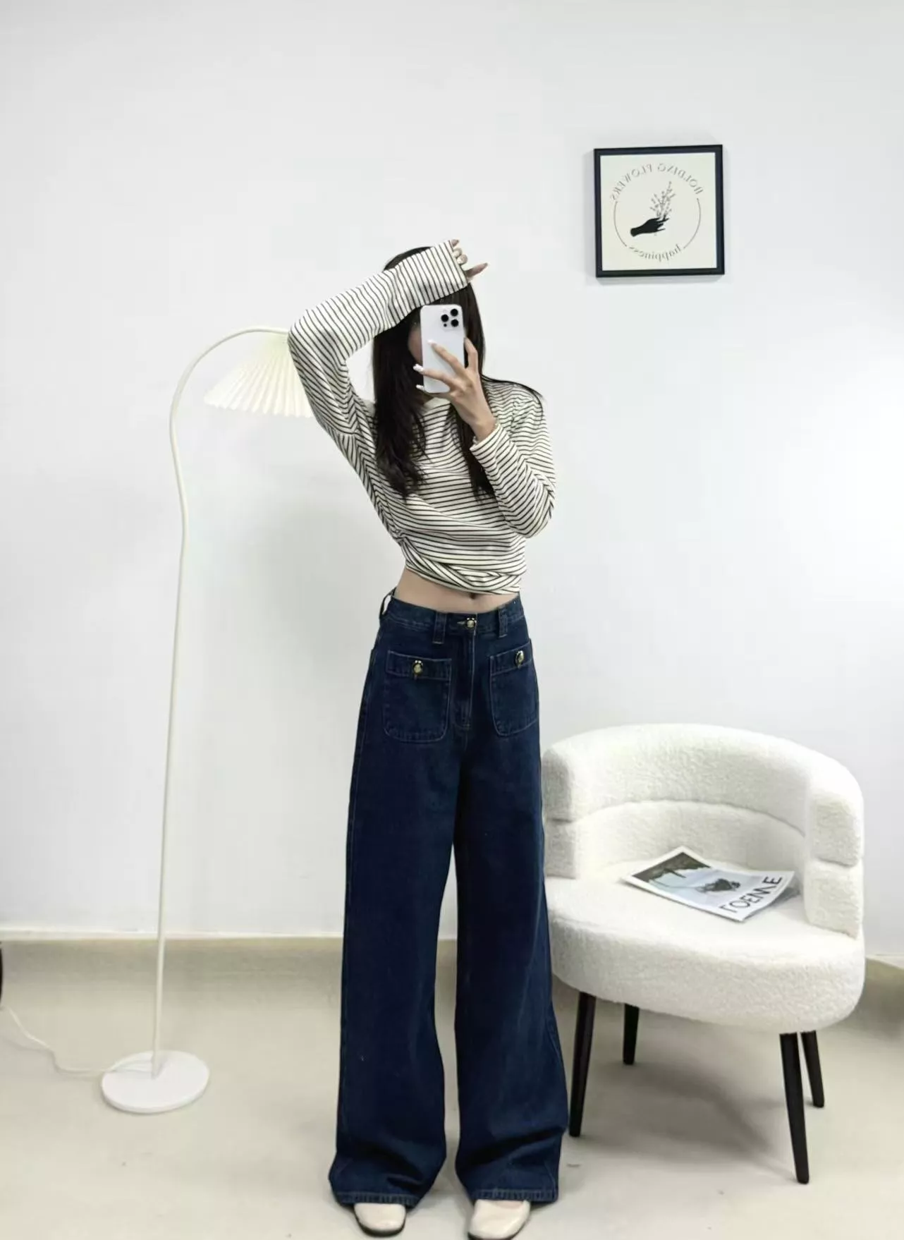 노브랜드 프렌치 빈티지 하이웨이스트 와이드 데님 팬츠 상세 이미지 14