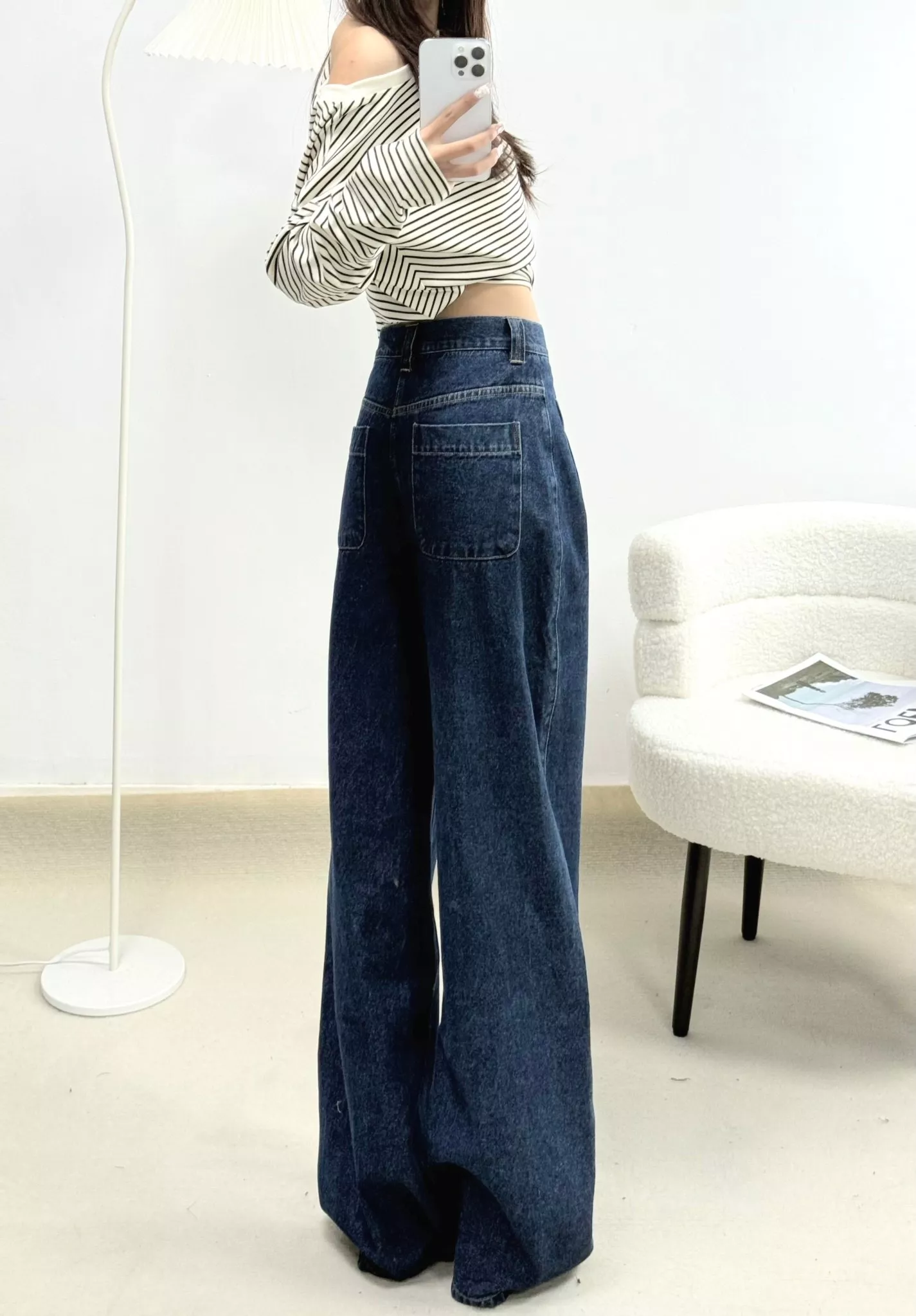 노브랜드 프렌치 빈티지 하이웨이스트 와이드 데님 팬츠 상세 이미지 19