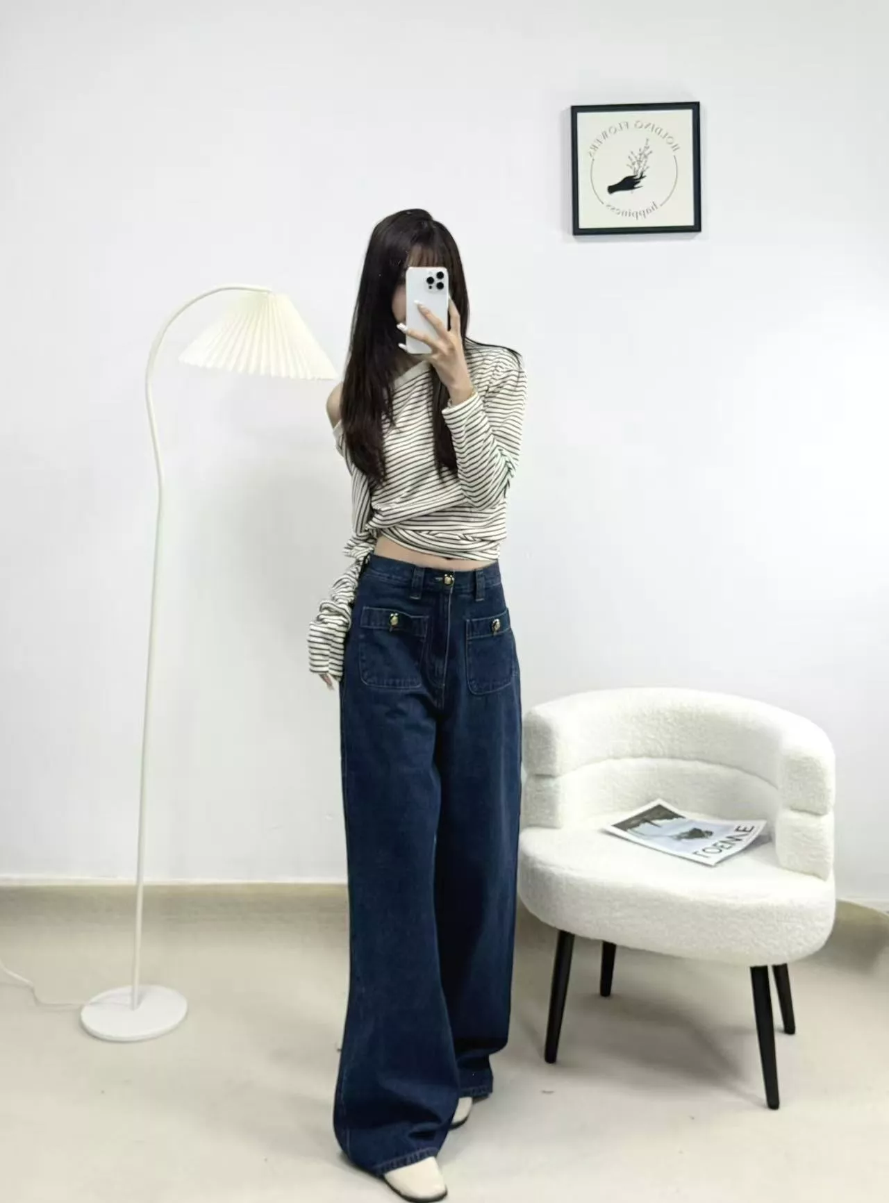 노브랜드 프렌치 빈티지 하이웨이스트 와이드 데님 팬츠 상세 이미지 15