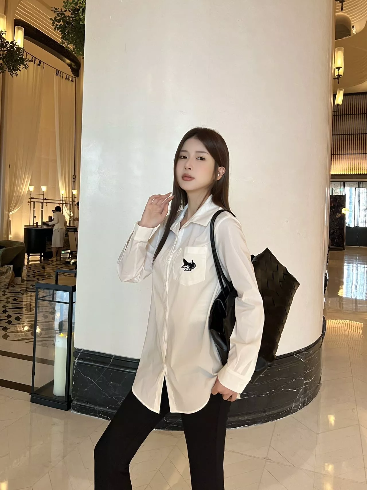 셀린느 포니 자수 긴소매 셔츠 상세 이미지 15
