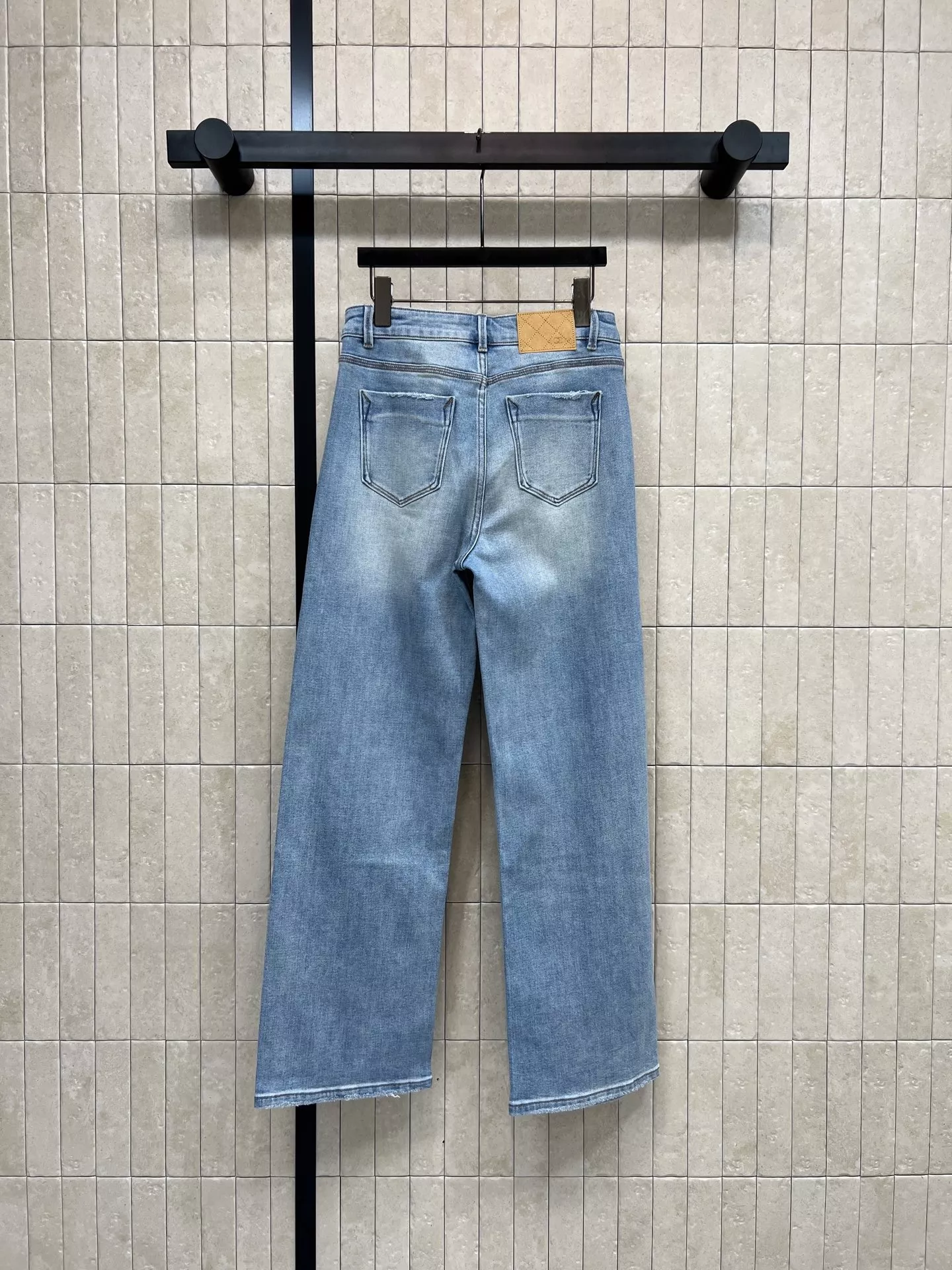 샤넬 자수 로고 와이드 데님 팬츠 상세 이미지 7
