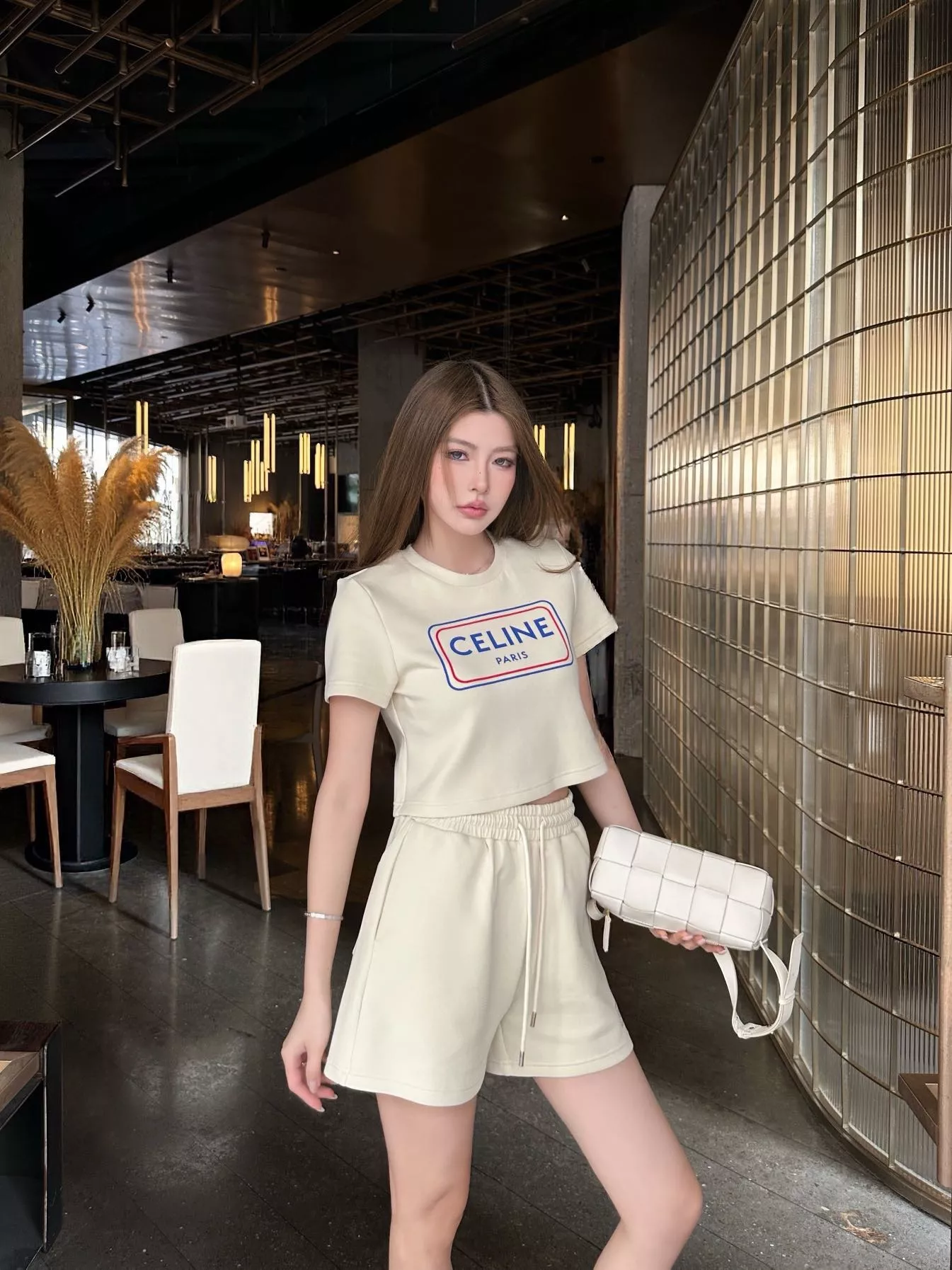 셀린느 로고 프린트 반소매 세트 상세 이미지 20