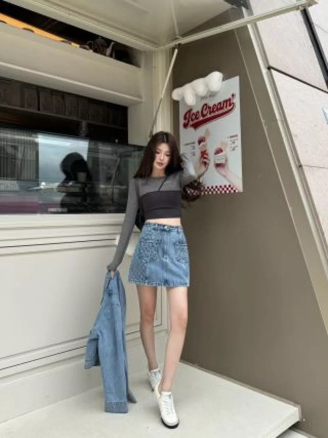 샤넬 퀼팅 포켓 데님 A라인 스커트 상세 이미지 13