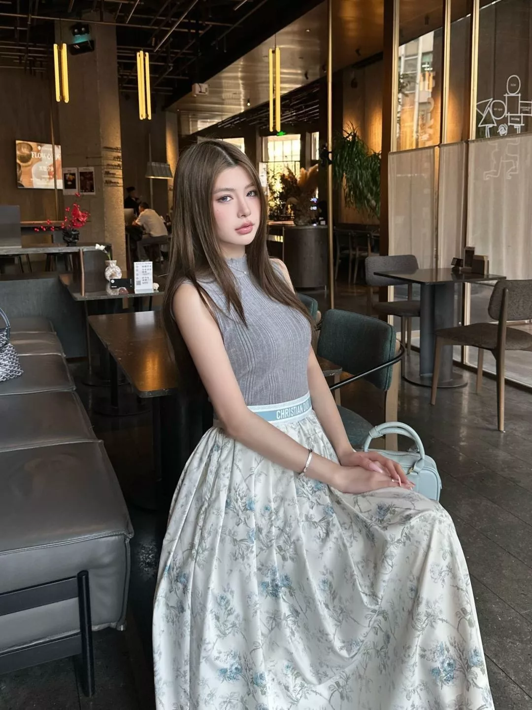 디올 플라워 플리츠 하이웨이스트 스커트 상세 이미지 14