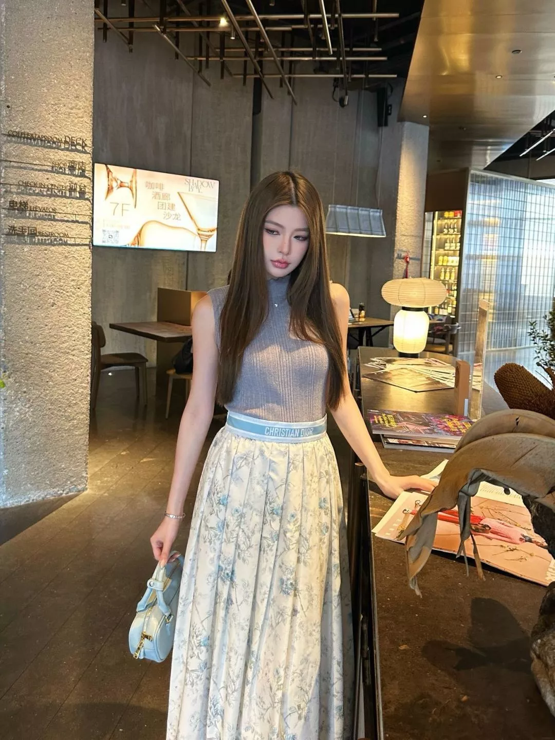디올 플라워 플리츠 하이웨이스트 스커트 상세 이미지 18