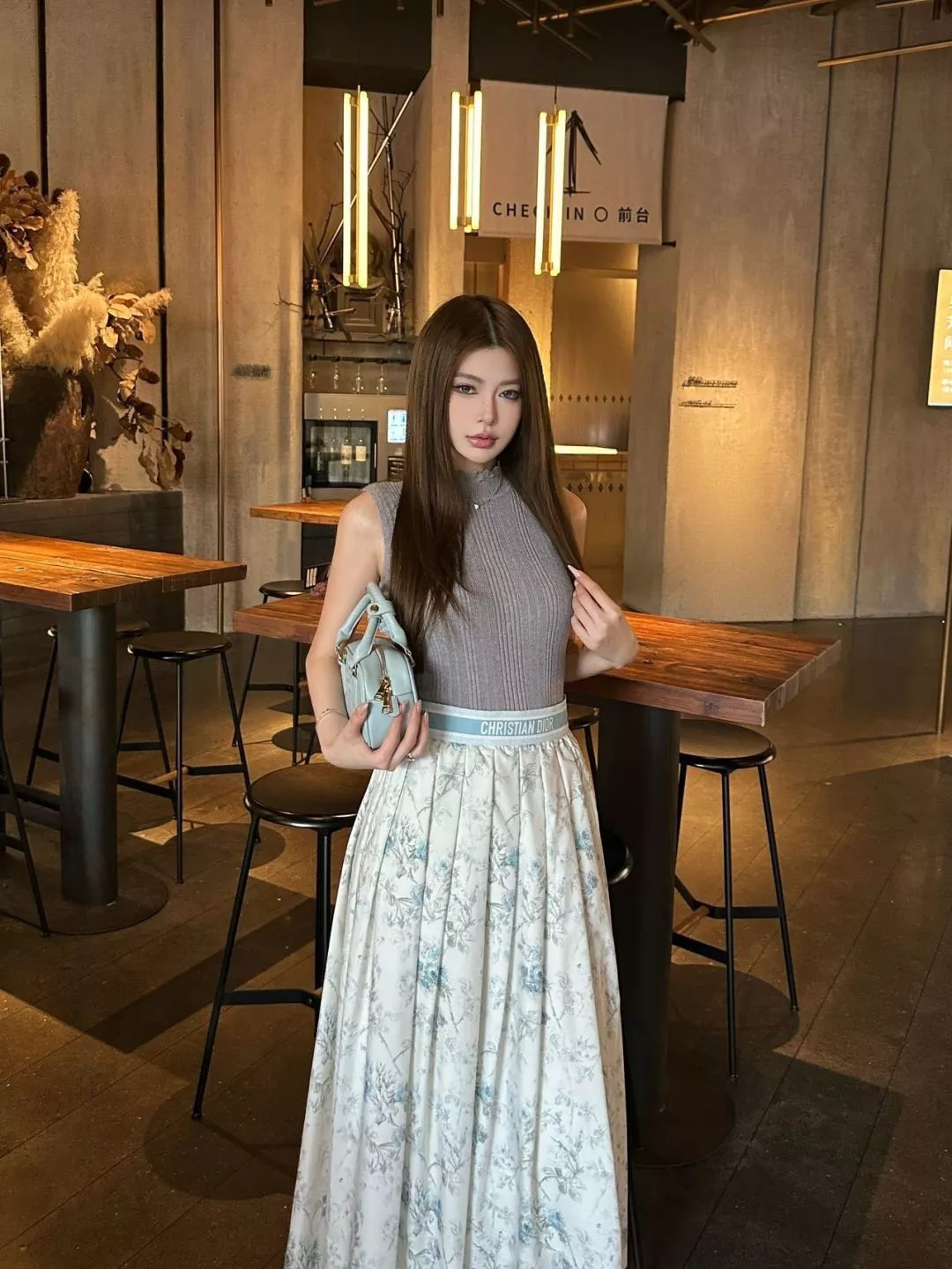 디올 플라워 플리츠 하이웨이스트 스커트 상세 이미지 11