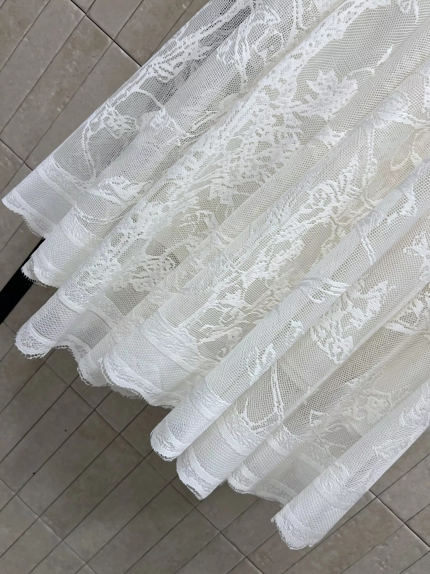 디올 기하학 패턴 레이스 롱 스커트 상세 이미지 4
