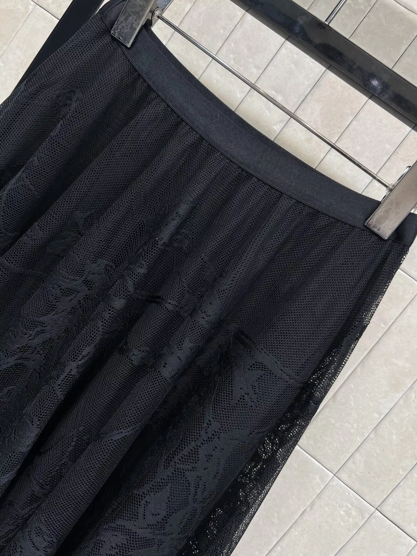 디올 기하학 패턴 레이스 롱 스커트 상세 이미지 11