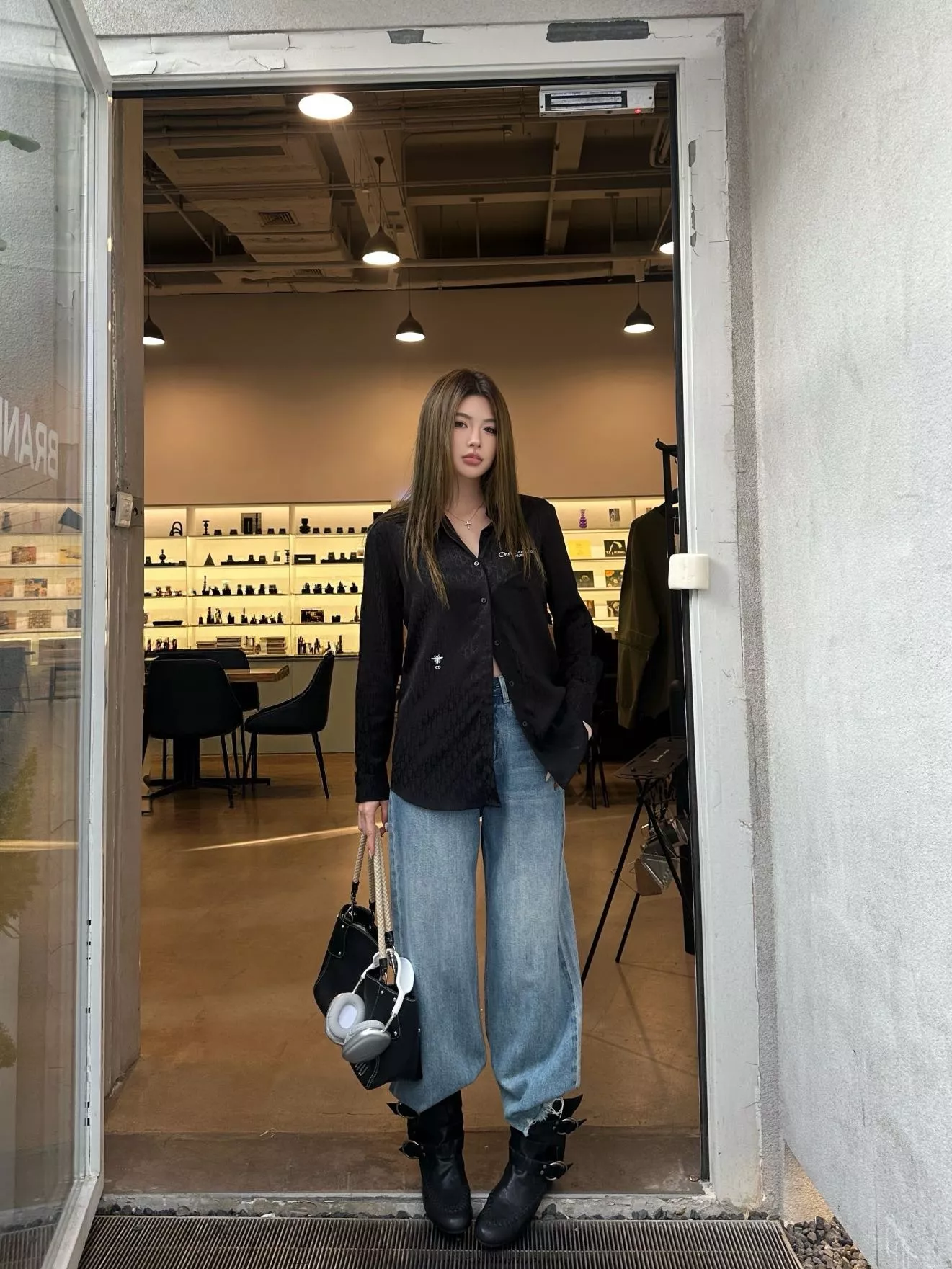 디올 자카드 레터링 카라 셔츠 상세 이미지 13