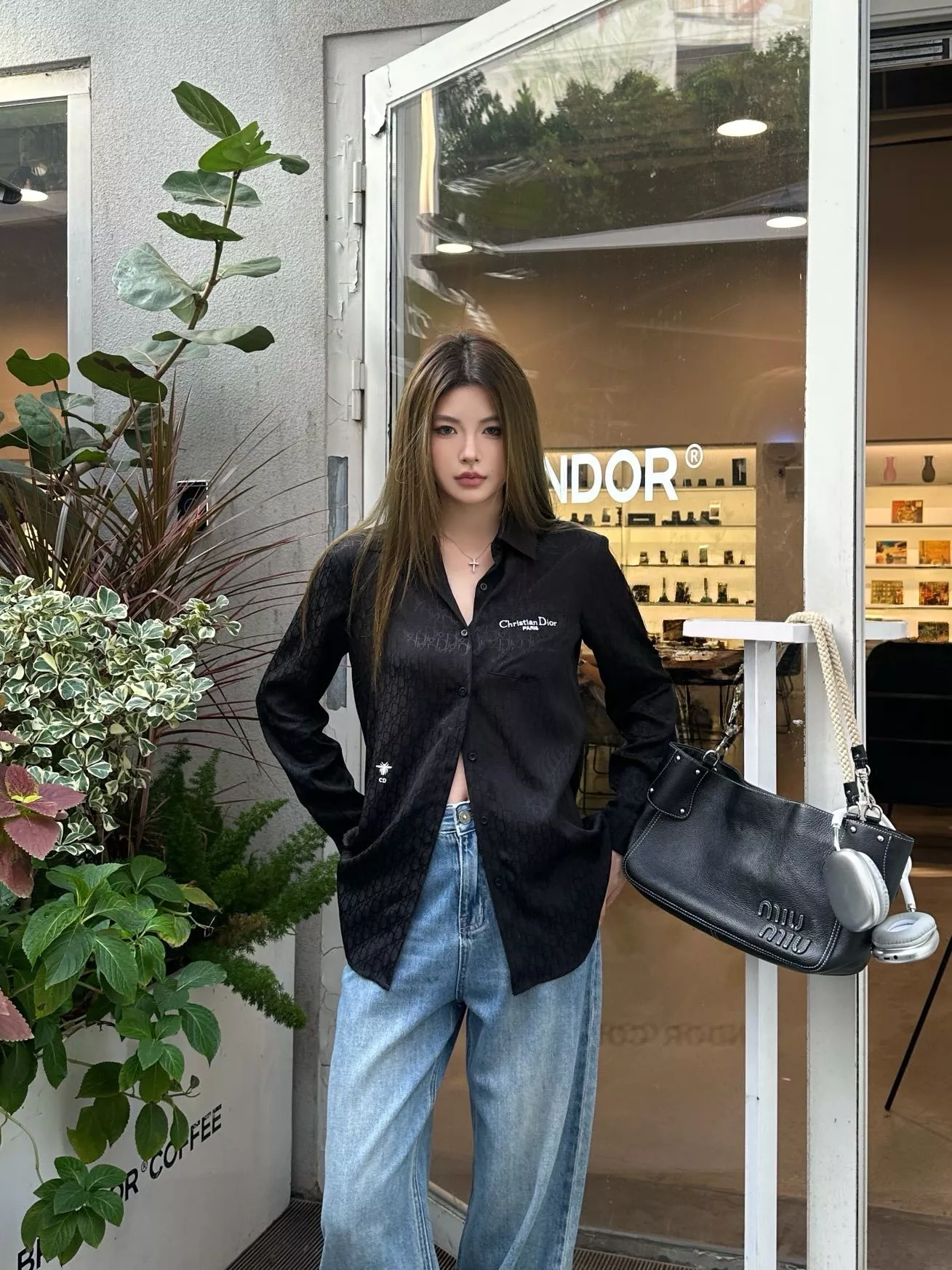 디올 자카드 레터링 카라 셔츠 상세 이미지 12