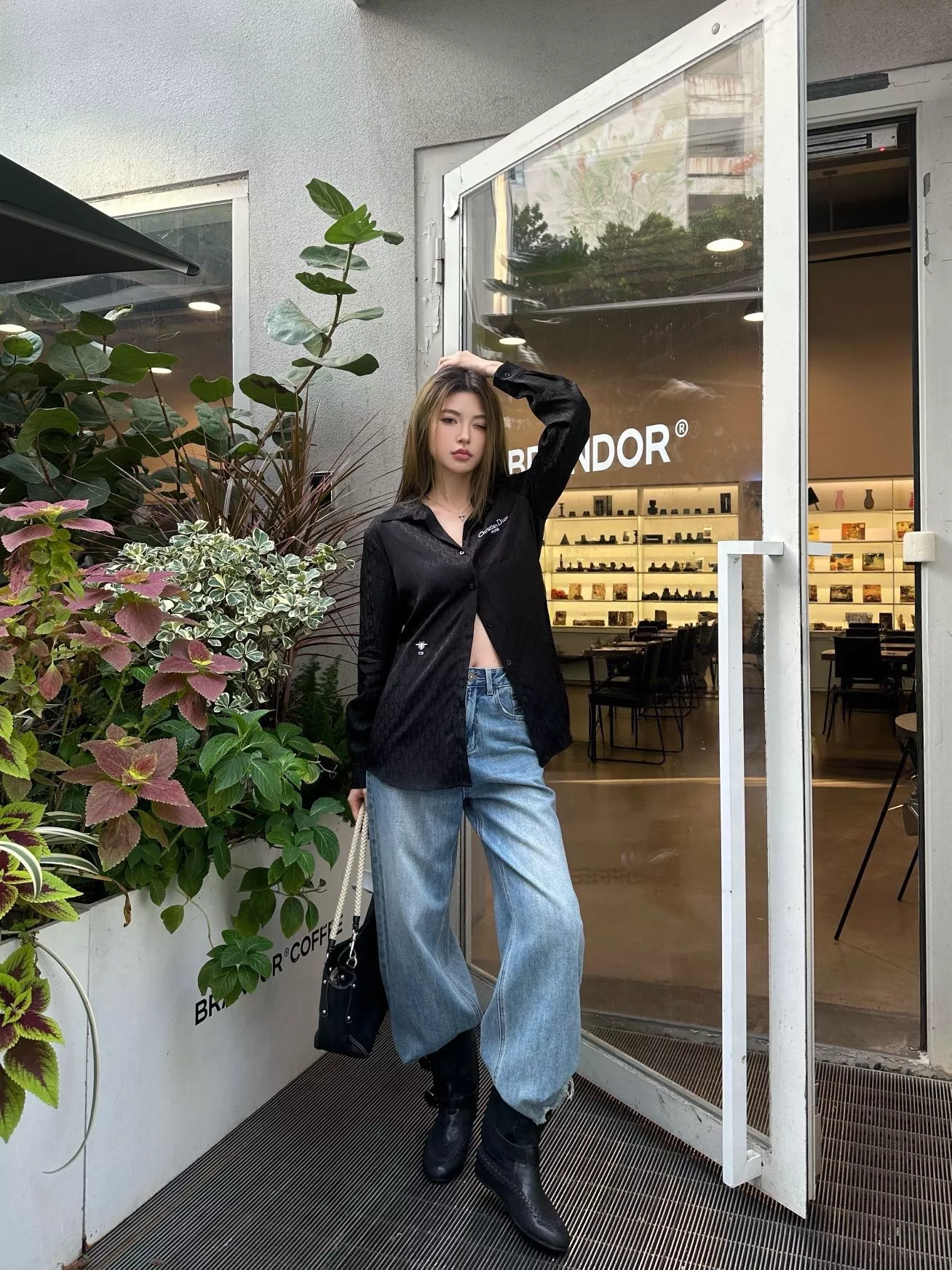 디올 자카드 레터링 카라 셔츠 상세 이미지 11