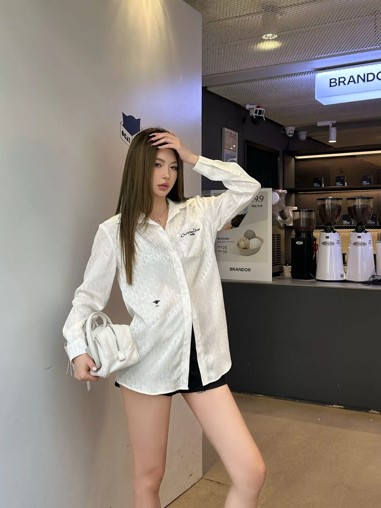 디올 자카드 레터링 카라 셔츠 상세 이미지 27