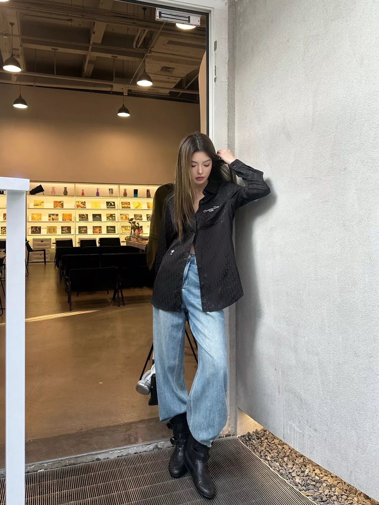 디올 자카드 레터링 카라 셔츠 상세 이미지 17