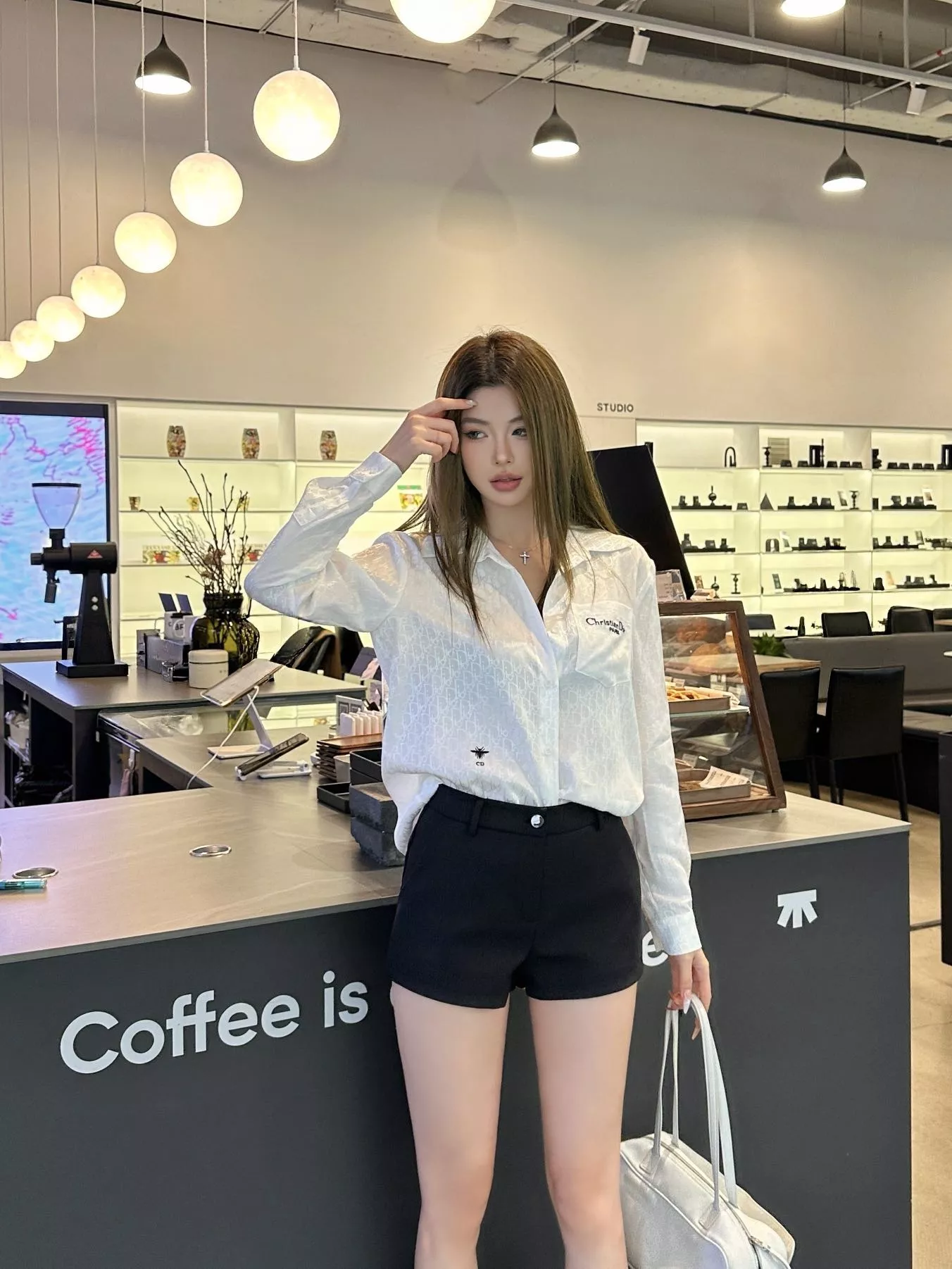 디올 자카드 레터링 카라 셔츠 상세 이미지 21
