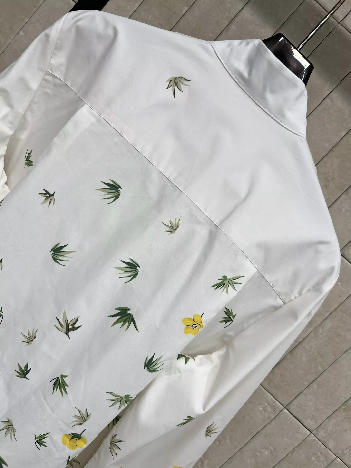 디올 플라워 프린트 코튼 스탠드칼라 셔츠 상세 이미지 8