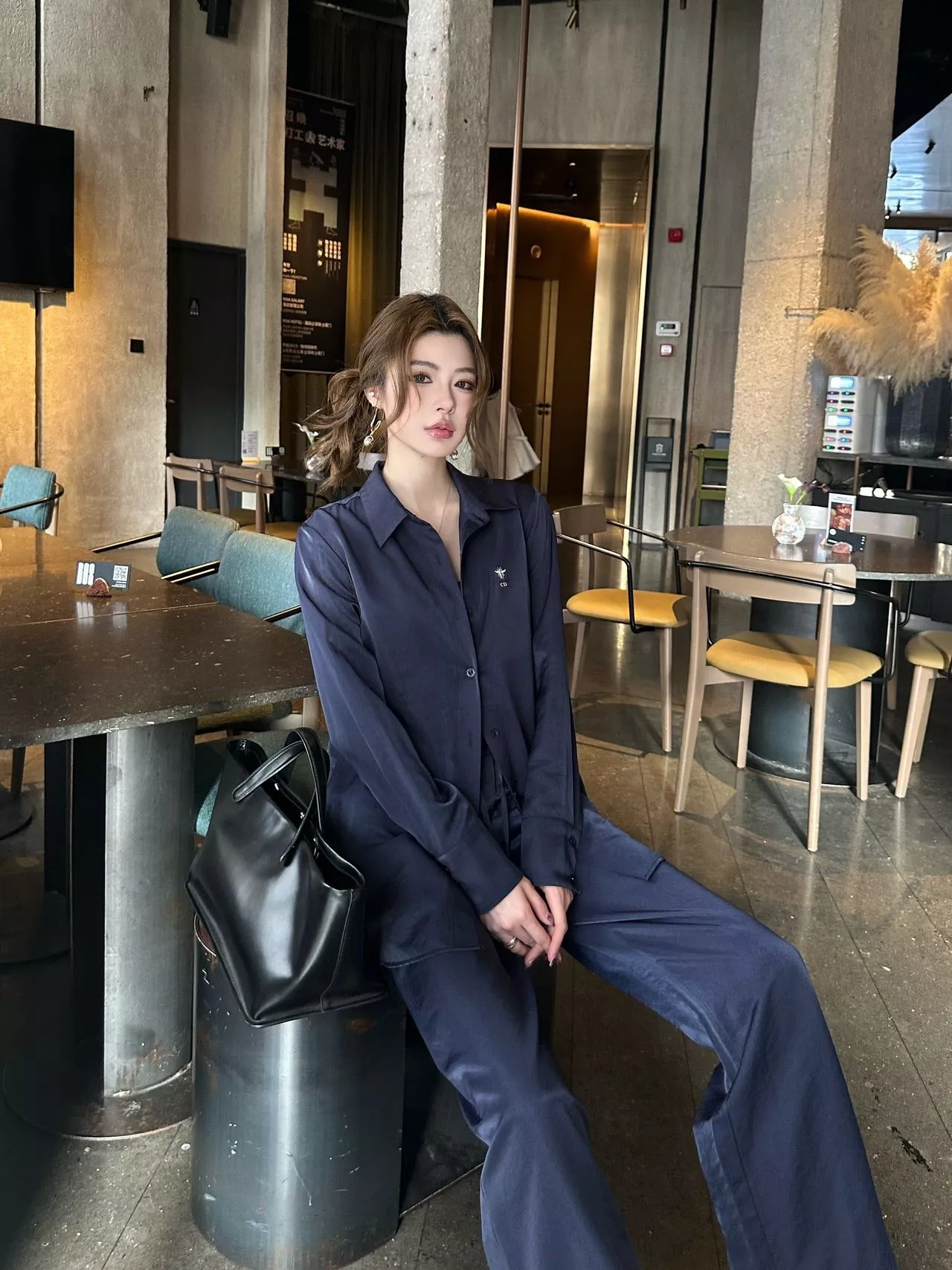 디올 자수 로고 루즈핏 셔츠 팬츠 세트 상세 이미지 19