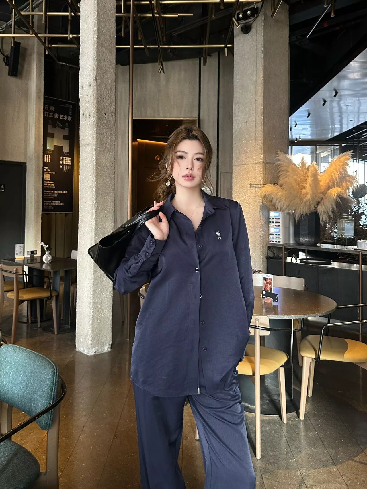 디올 자수 로고 루즈핏 셔츠 팬츠 세트 상세 이미지 18