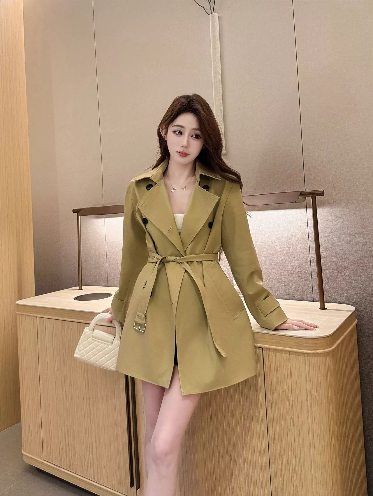 디올 카키 더블브레스트 트렌치 코트 상세 이미지 13