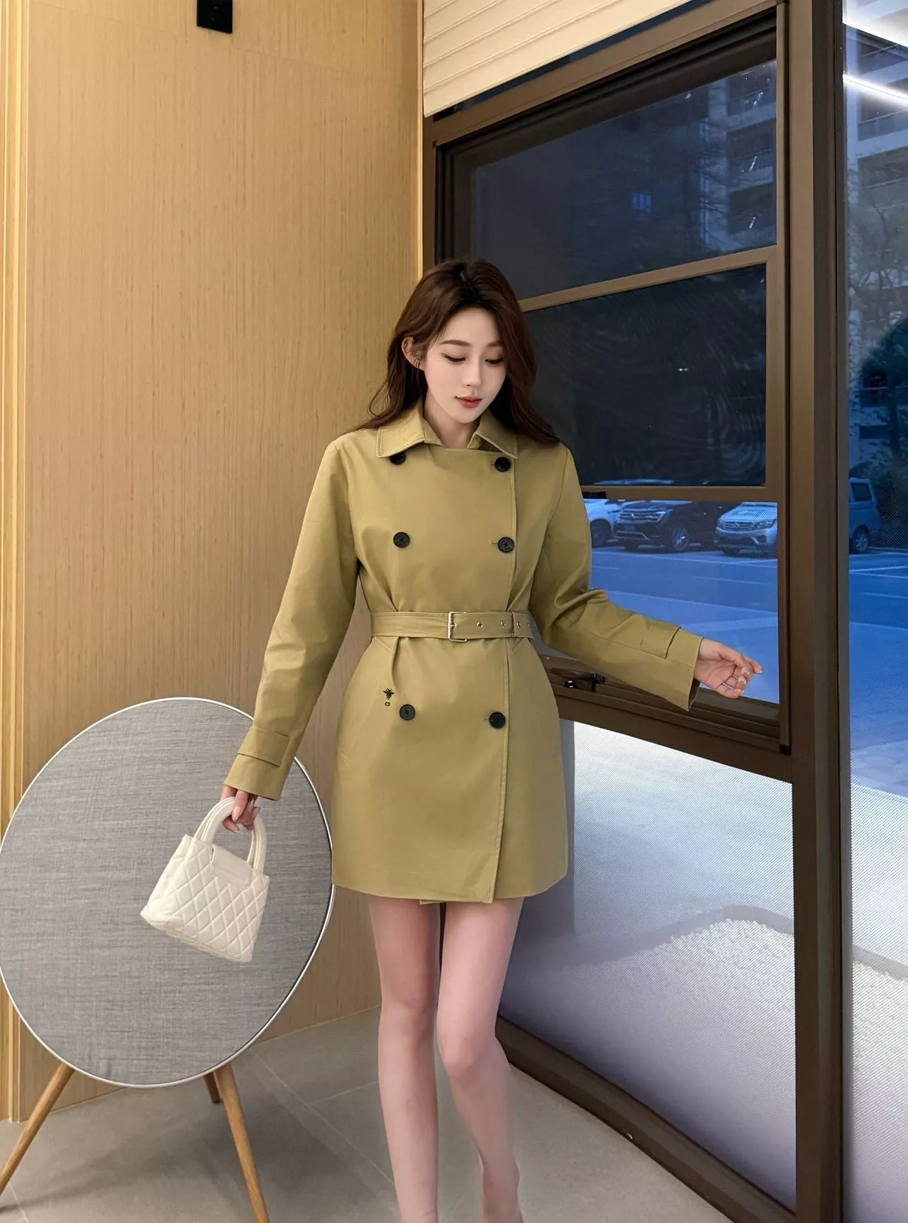 디올 카키 더블브레스트 트렌치 코트 상세 이미지 12