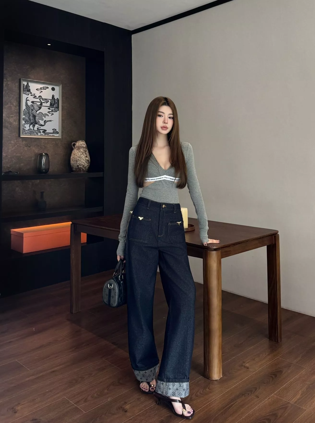 루이비통 모노그램 롤업 데님 팬츠 상세 이미지 13