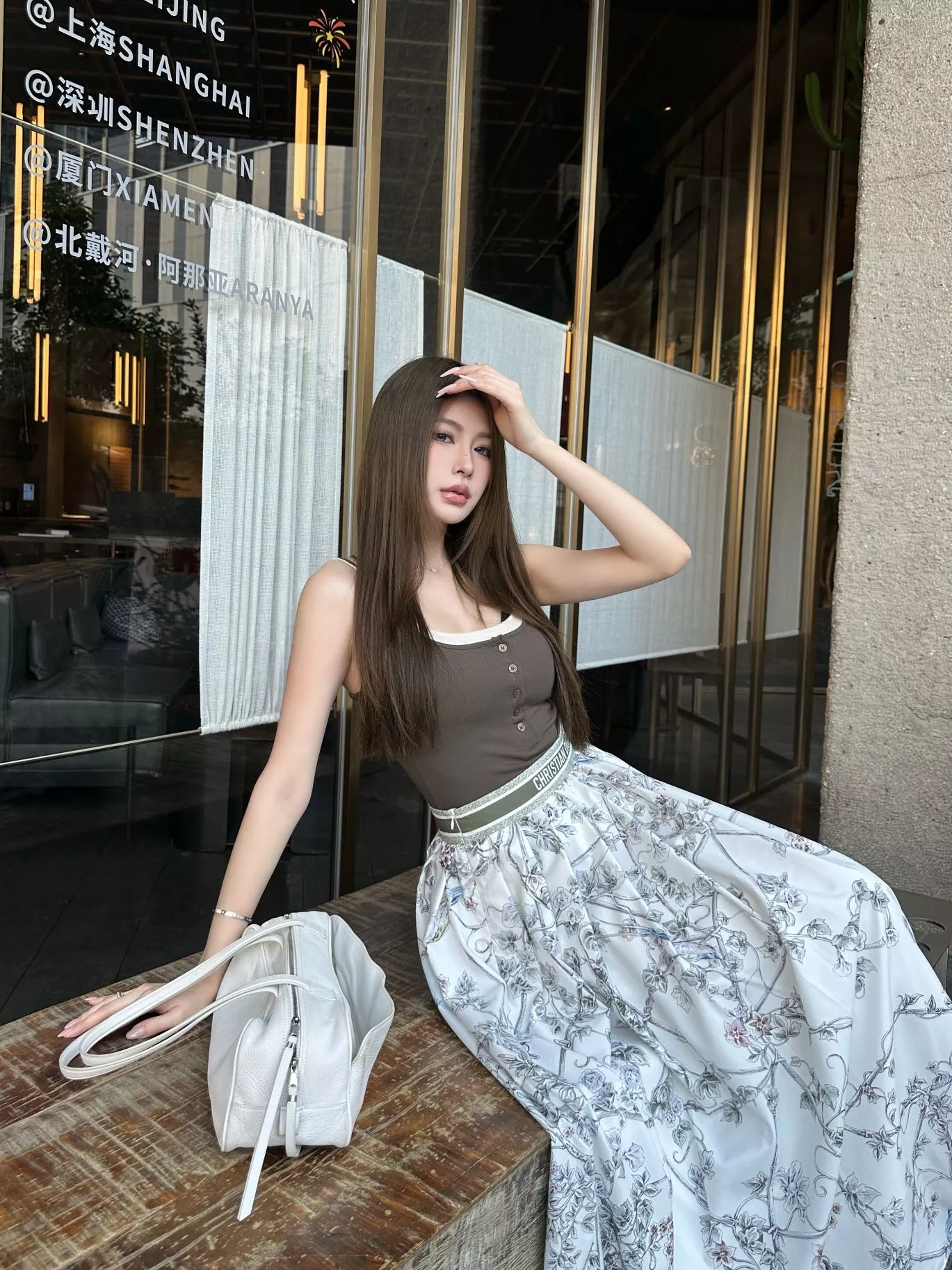 디올 플라워 프린트 플리츠 스커트 상세 이미지 18