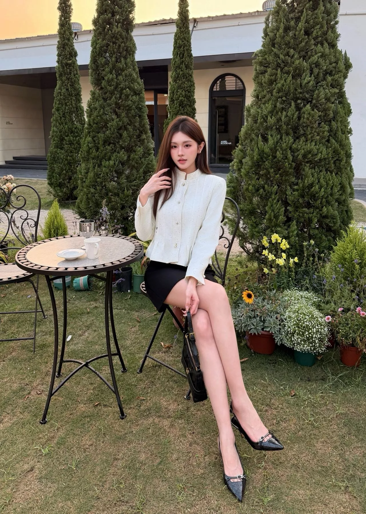 디올 진주 장식 울 크롭 자켓 상세 이미지 18