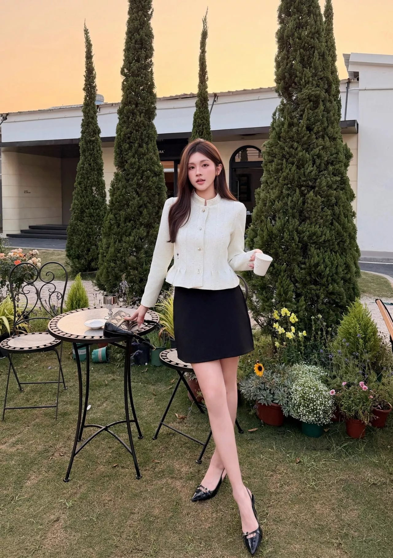 디올 진주 장식 울 크롭 자켓 상세 이미지 14