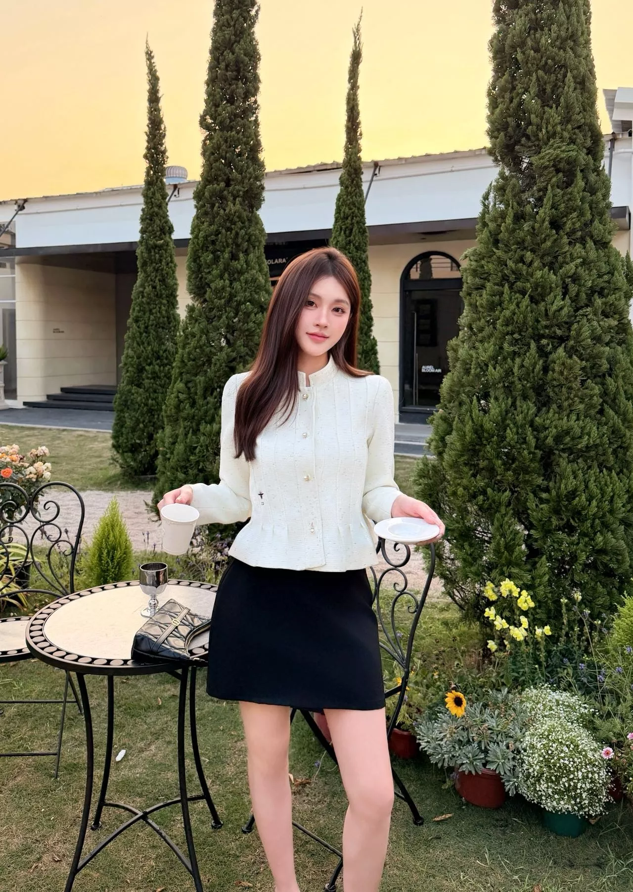 디올 진주 장식 울 크롭 자켓 상세 이미지 19