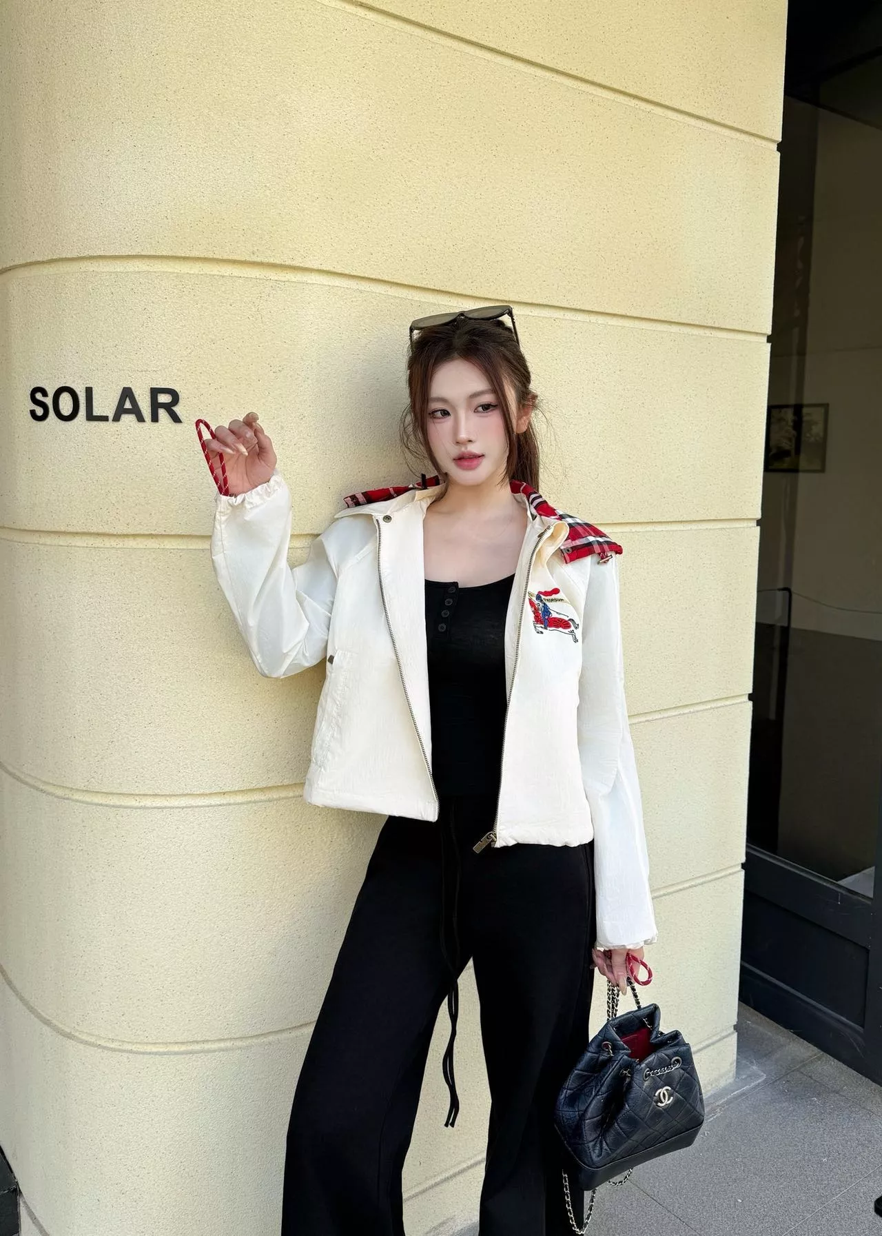 버버리 체크 탈부착 후드 숏 재킷 상세 이미지 28