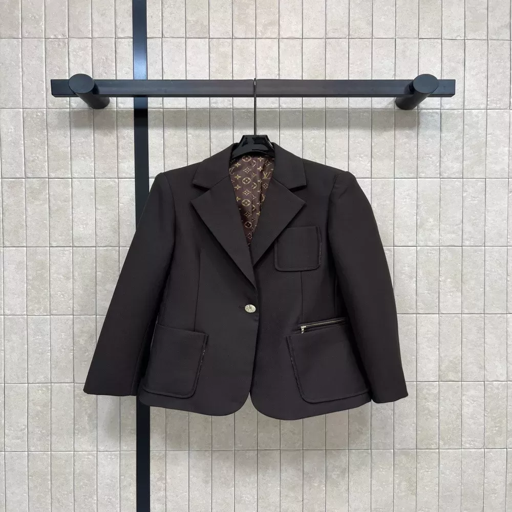 로로피아나 딥브라운 원버튼 테일러드 재킷