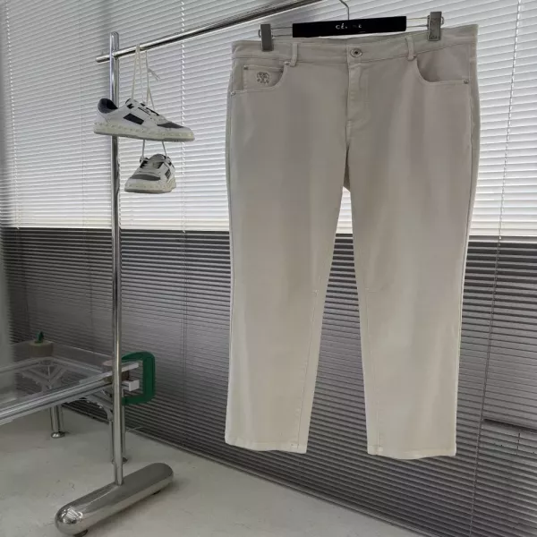 브루넬로쿠치넬리 코튼 스판 혼방 슬림 오포켓 팬츠