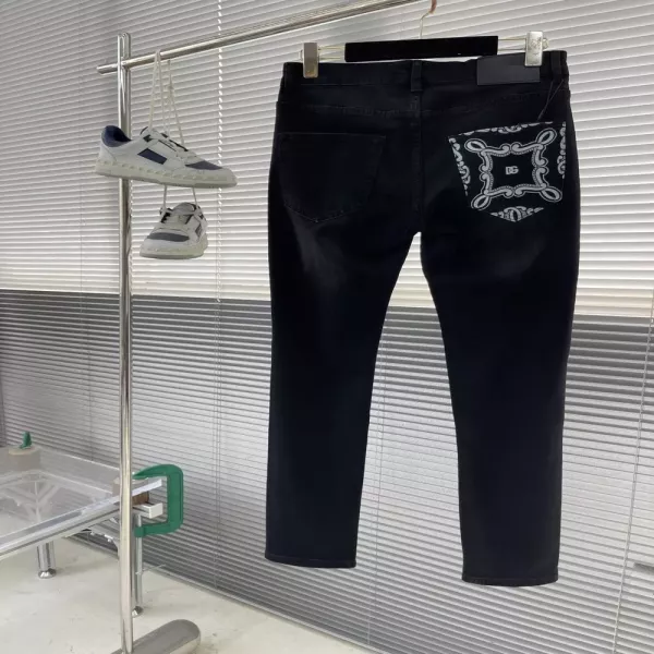 돌체앤가바나 디지 프린트 워싱 데님 팬츠