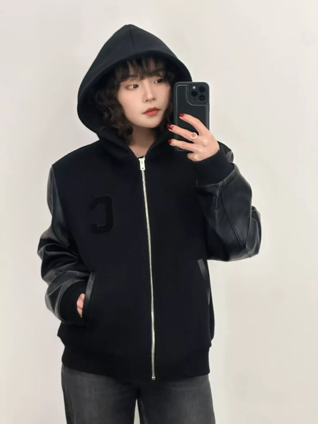 셀린느 울 혼방 후드 집업 재킷 상세 이미지 23